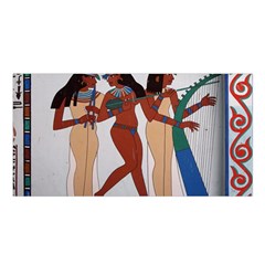 Egypt Fresco Mural Decoration Satin Shawl by Sapixe