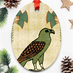 Egyptian Paper Papyrus Bird Ornament (oval) by Sapixe