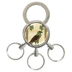 Egyptian Paper Papyrus Bird 3-ring Key Chain by Sapixe