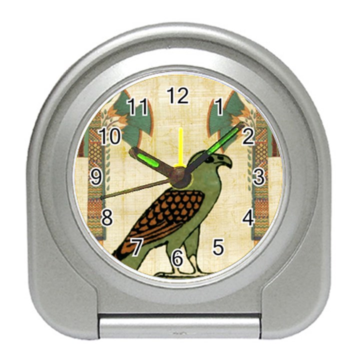 Egyptian Paper Papyrus Bird Travel Alarm Clock