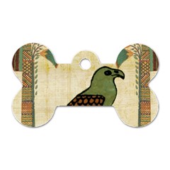 Egyptian Paper Papyrus Bird Dog Tag Bone (one Side) by Sapixe