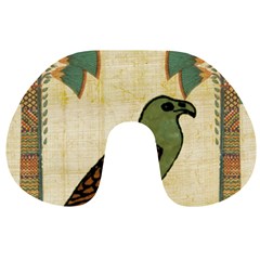 Egyptian Paper Papyrus Bird Travel Neck Pillow by Sapixe