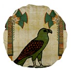 Egyptian Paper Papyrus Bird Large 18  Premium Flano Round Cushions Back