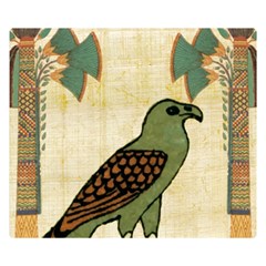 Egyptian Paper Papyrus Bird Double Sided Flano Blanket (small)  by Sapixe