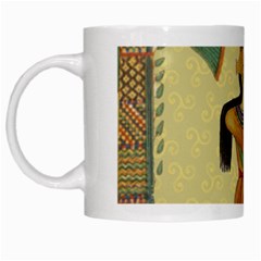 Egyptian Design Man Artifact Royal White Mugs by Sapixe