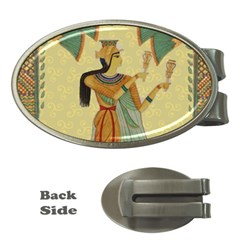 Egyptian Design Man Artifact Royal Money Clips (oval)  by Sapixe