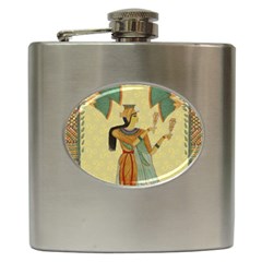 Egyptian Design Man Artifact Royal Hip Flask (6 Oz) by Sapixe