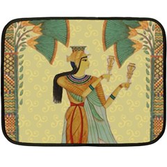 Egyptian Design Man Artifact Royal Fleece Blanket (mini) by Sapixe