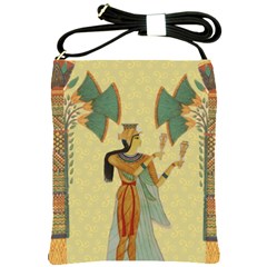 Egyptian Design Man Artifact Royal Shoulder Sling Bag by Sapixe