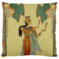 Egyptian Design Man Artifact Royal Large Cushion Case (one Side) by Sapixe