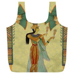 Egyptian Design Man Artifact Royal Full Print Recycle Bag (xl) by Sapixe