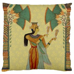 Egyptian Design Man Artifact Royal Large Flano Cushion Case (one Side) by Sapixe