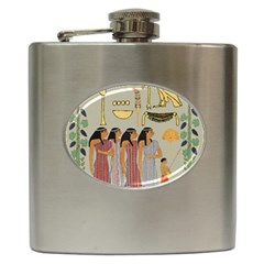 Egyptian Paper Women Child Owl Hip Flask (6 Oz) by Sapixe