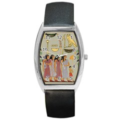 Egyptian Paper Women Child Owl Barrel Style Metal Watch by Sapixe