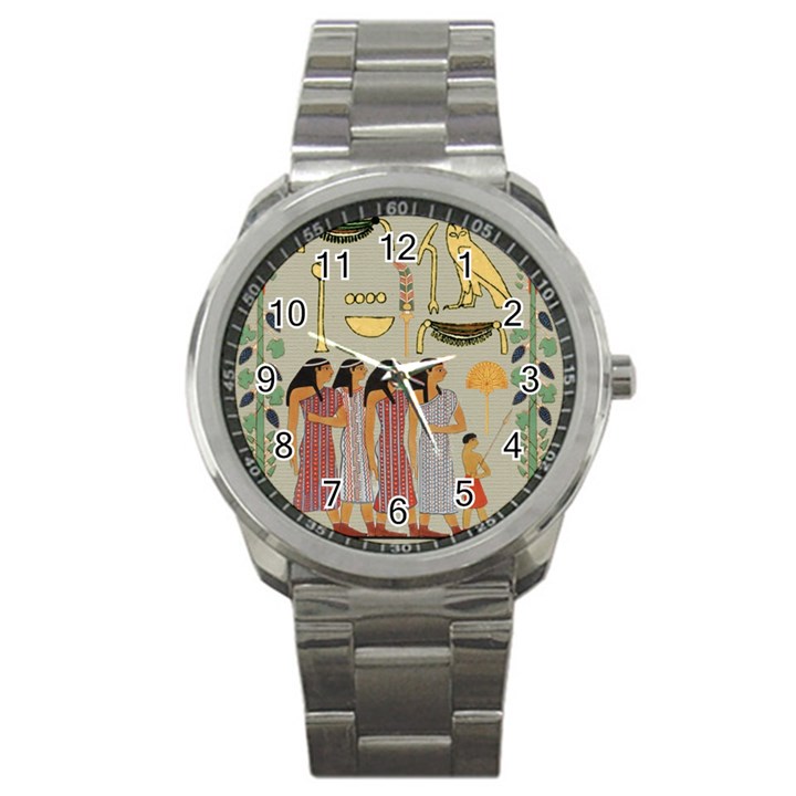 Egyptian Paper Women Child Owl Sport Metal Watch