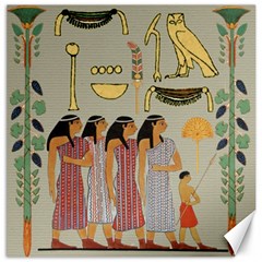 Egyptian Paper Women Child Owl Canvas 20  X 20  by Sapixe