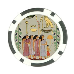 Egyptian Paper Women Child Owl Poker Chip Card Guard by Sapixe