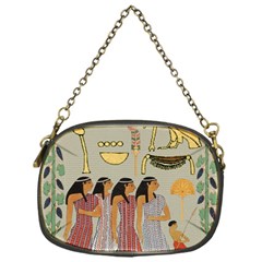 Egyptian Paper Women Child Owl Chain Purse (one Side) by Sapixe