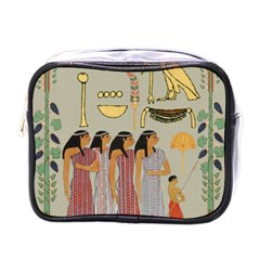 Egyptian Paper Women Child Owl Mini Toiletries Bag (one Side) by Sapixe