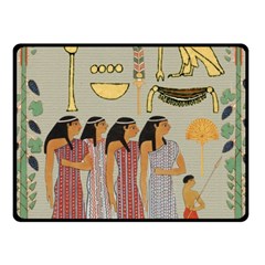 Egyptian Paper Women Child Owl Fleece Blanket (small) by Sapixe