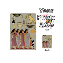 Egyptian Paper Women Child Owl Playing Cards Double Sided (mini) by Sapixe