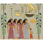 Egyptian Paper Women Child Owl Deluxe Canvas 14  x 11  (Stretched) 14  x 11  x 1.5  Stretched Canvas