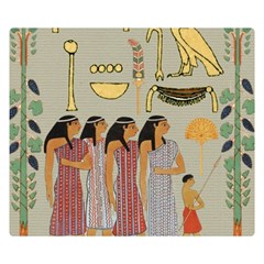 Egyptian Paper Women Child Owl Double Sided Flano Blanket (small)  by Sapixe