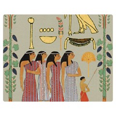 Egyptian Paper Women Child Owl Double Sided Flano Blanket (medium)  by Sapixe