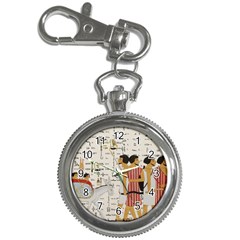 Egyptian Design Men Worker Slaves Key Chain Watches by Sapixe