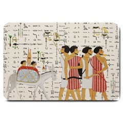 Egyptian Design Men Worker Slaves Large Doormat  by Sapixe