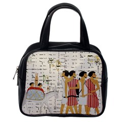 Egyptian Design Men Worker Slaves Classic Handbag (one Side) by Sapixe