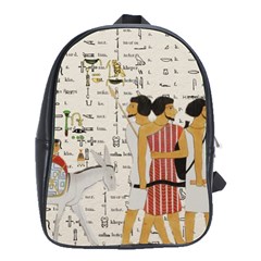 Egyptian Design Men Worker Slaves School Bag (large) by Sapixe