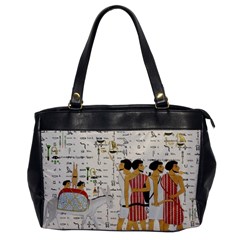 Egyptian Design Men Worker Slaves Oversize Office Handbag by Sapixe