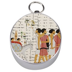 Egyptian Design Men Worker Slaves Silver Compasses by Sapixe