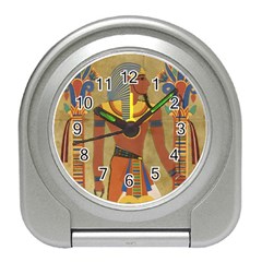 Egyptian Tutunkhamun Pharaoh Design Travel Alarm Clock by Sapixe