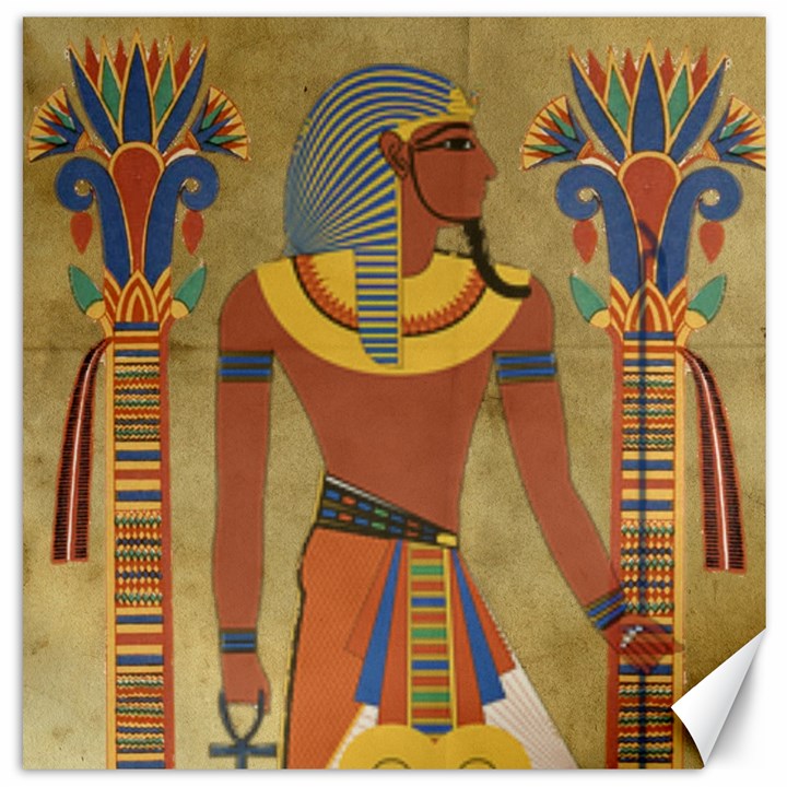 Egyptian Tutunkhamun Pharaoh Design Canvas 16  x 16 