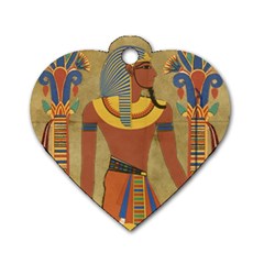 Egyptian Tutunkhamun Pharaoh Design Dog Tag Heart (one Side) by Sapixe