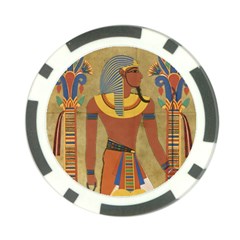 Egyptian Tutunkhamun Pharaoh Design Poker Chip Card Guard