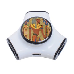 Egyptian Tutunkhamun Pharaoh Design 3-port Usb Hub by Sapixe