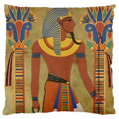 Egyptian Tutunkhamun Pharaoh Design Large Cushion Case (one Side) by Sapixe