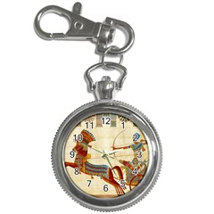 Egyptian Tutunkhamun Pharaoh Design Key Chain Watches by Sapixe