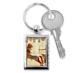 Egyptian Tutunkhamun Pharaoh Design Key Chain (rectangle) by Sapixe