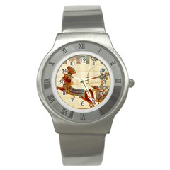 Egyptian Tutunkhamun Pharaoh Design Stainless Steel Watch by Sapixe