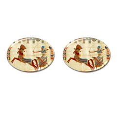 Egyptian Tutunkhamun Pharaoh Design Cufflinks (oval) by Sapixe