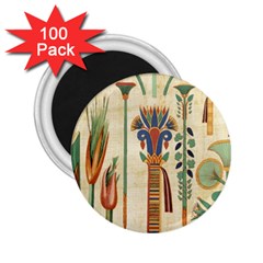 Egyptian Paper Papyrus Hieroglyphs 2 25  Magnets (100 Pack)  by Sapixe