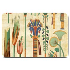 Egyptian Paper Papyrus Hieroglyphs Large Doormat  by Sapixe