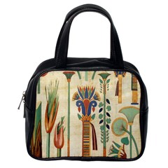 Egyptian Paper Papyrus Hieroglyphs Classic Handbag (one Side) by Sapixe