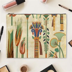 Egyptian Paper Papyrus Hieroglyphs Cosmetic Bag (xl) by Sapixe