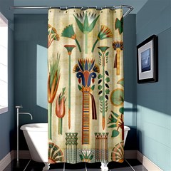 Egyptian Paper Papyrus Hieroglyphs Shower Curtain 36  X 72  (stall)  by Sapixe