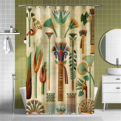 Egyptian Paper Papyrus Hieroglyphs Shower Curtain 48  X 72  (small)  by Sapixe